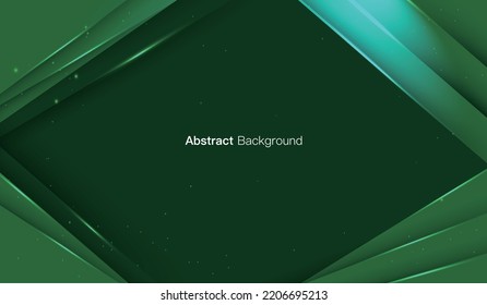 Abstract green background with shadow vector illustration 