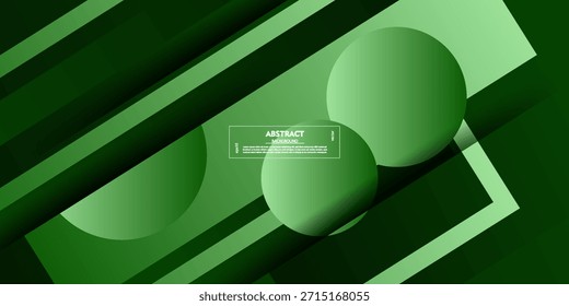 Abstract green background with shadows and simple square lines. Suitable for posters, flyers, e-sports, and more. Vector eps10