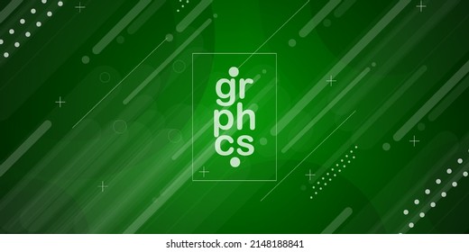abstract green background with shapes .simple pattern, 3d look and cool design . illustration eps10 vector