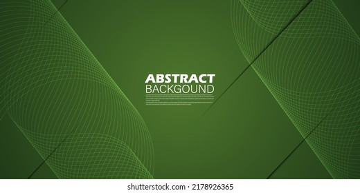 abstract green background with shapes .simple pattern, 3d look and cool design . illustration eps10 vector