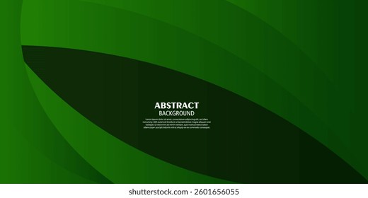 Abstract green background with simple wave pattern. Cool and smart design. Vector eps10