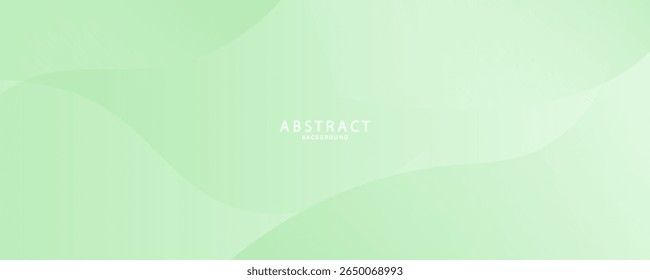 Fondo verde abstracto con curvas suaves y fluidas y un efecto de degradado de luz. Este diseño minimalista evoca una sensación de calma, frescura y naturaleza.