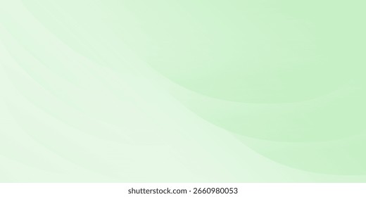 plano de fundo verde abstrato com curvas suaves e fluidas e um efeito de gradiente de luz. ilustração vetorial