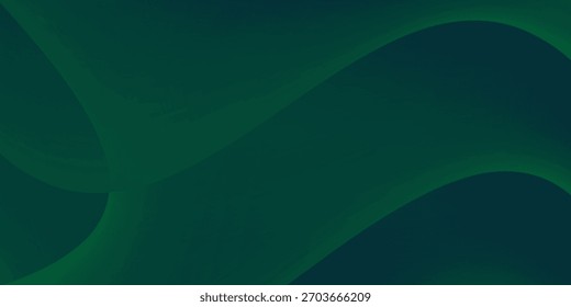 Abstract green background with smooth flowing curves and gradient shades. A fresh and dynamic design, ideal for nature themes, eco-friendly concepts, and modern digital applications.
