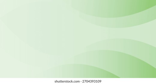 Fondo verde abstracto con curvas suaves y fluidas y un efecto de degradado de luz. Este diseño minimalista evoca una sensación de calma, frescura, Vector