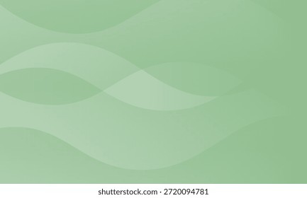 Fondo verde abstracto con curvas suaves y fluidas y un efecto de degradado de luz. Este diseño minimalista evoca una sensación de calma, frescura y naturaleza. Vector