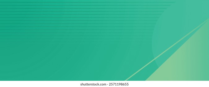 Abstract green background with smooth gradient and subtle lines. The green background has a modern, sleek texture. Minimal abstract gradient geometric vector background 