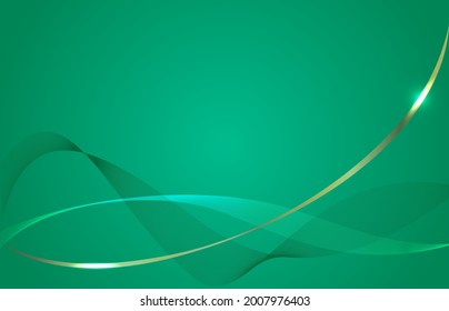 Abstract green background with smooth lines.