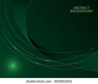 Abstract green background with smooth lines.