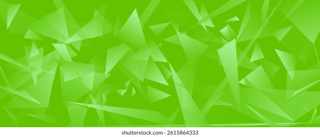 Abstract green background with smooth polygonal mosaic elements