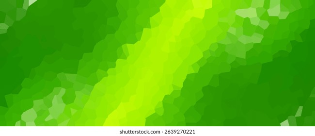 Abstract green background with smooth polygonal mosaic elements