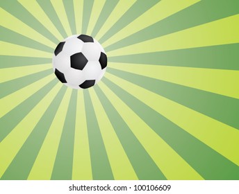 abstract green background with soccer ball vector illustration