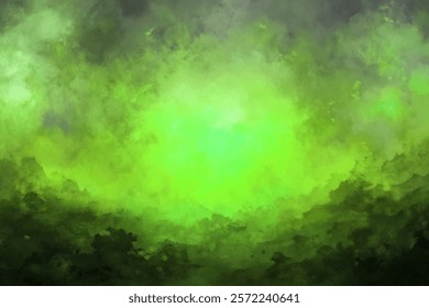 Abstract green background, soft gradients, vibrant hues, artistic texture, nature-inspired design, digital artwork, atmospheric mood.