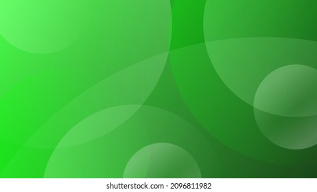
Abstract green background with space for text. Green circles and waves with blur and shadows. 3d vector graphics on vintage background.
