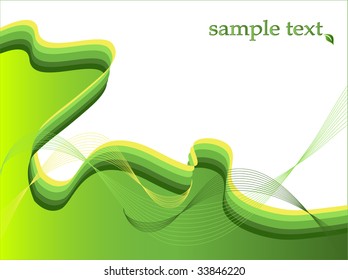 Abstract green background with space for your text, vector