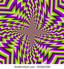 Abstract green background with spin illusion