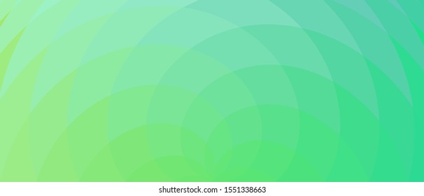 Abstract green background, spiral intersecting waves colored in different shades of green. Vector illustration. Ecology concept for graphic design, banner or poster.
