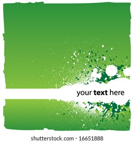 Abstract Green Background With Splatters