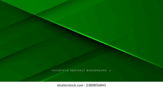Abstract green background with square overlap shapes. Colorful green design with lights. Simple and modern concept. Eps10 vector