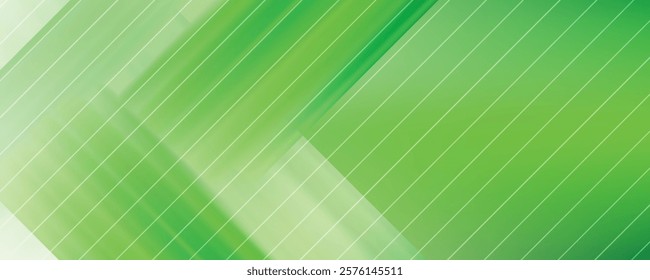 Abstract green background with square shapes and shapes. vector Illustration