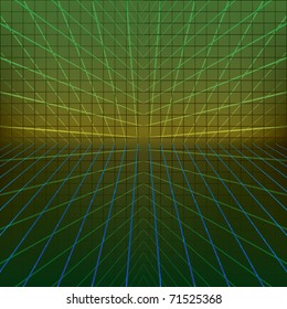 abstract green background with squares and strips