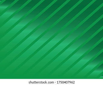 Abstract green background with stripes and gradient. Vector graphics. For design.