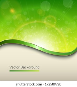 Resumen de fondo verde, soleado gráfico vectorial.