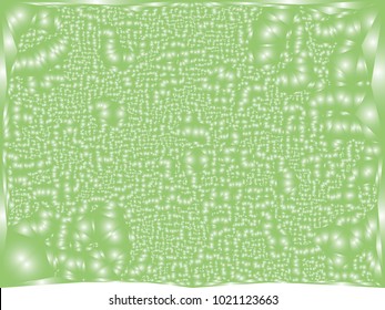 Abstract green background with surface curved like a lot of bubbles.  Bumpy texture. Vector clip art.