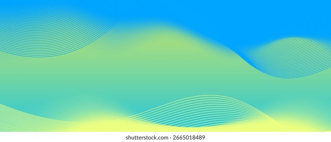 Abstract green background with swirling lines and modern vector design