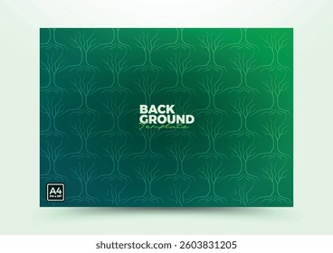 abstract green background template with natural element geometric composition