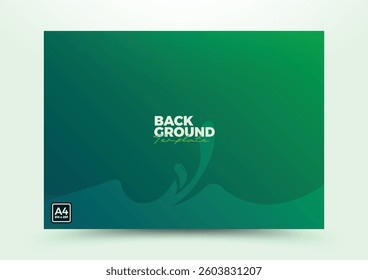 abstract green background template with natural element geometric composition