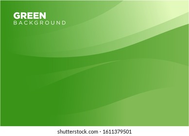 Abstract Green Background Template Vector  Green Background and Beautiful Wave Design