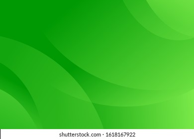 Abstract Green Background Template Vector, Green Background with Wave and Gradient Design