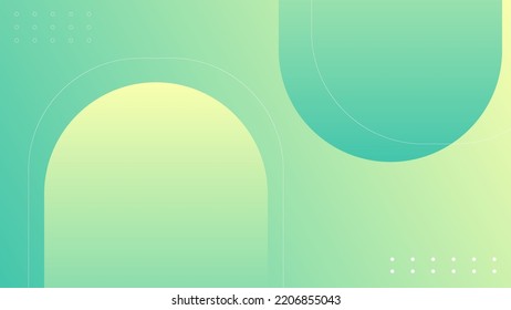 Abstract Green Background Template Vector, Green Background with Beautiful Wave Design