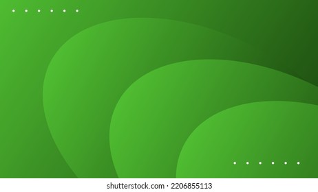 Abstract Green Background Template Vector, Green Background with Beautiful Wave Design