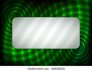Abstract green background with text area. Vector illustration.