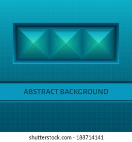 Abstract Green Background with Tiles. Vector illustration