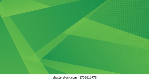 Resumen de fondo verde con decoración triangular y semitono. Ilustración vectorial para el diseño de presentaciones con el concepto empresarial y empresarial moderno.