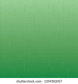 Abstract green background triangle and hexagon, vector illustration