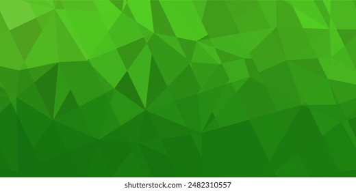 Abstrakter grüner Hintergrund mit Dreiecken und Streifenlinien