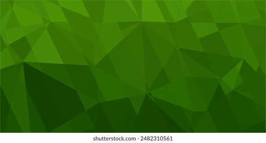 abstract green background with triangles and strip lines