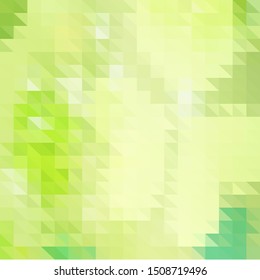 Abstract green background with triangles. Vector pattern of colored geometric shapes.