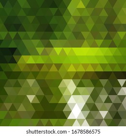 Fondo verde abstracto con mosaico triangular. Ilustración geométrica creativa en estilo origami con un degradado. Plantilla triangular para el diseño de su empresa.
