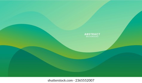 Abstract green background vector with dynamic effect