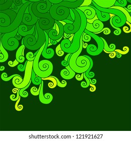Abstract green background. Vector illustration.