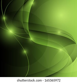 Abstract Green Background - Vector illustration, Graphic Design Useful For Your Design