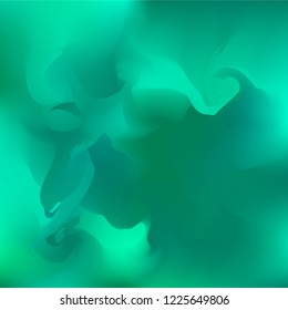 Abstract green background with vibrant gradient shapes. Design template for covers, placards, flyers, presentations, cards, banners, advertisement, identity. Vector illustration. Eps10