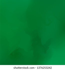 Abstract green background with vibrant gradient shapes. Design template for covers, placards, flyers, presentations, cards, banners, advertisement, identity. Vector illustration. Eps10