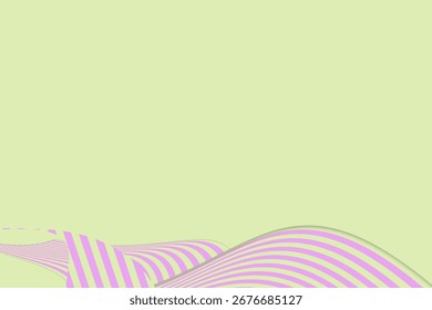 Fundo verde abstrato com onda violeta, círculos suaves e matizes suaves - Ideal para apresentações, papéis de parede e papel de embrulho