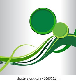 Abstract green background with wave